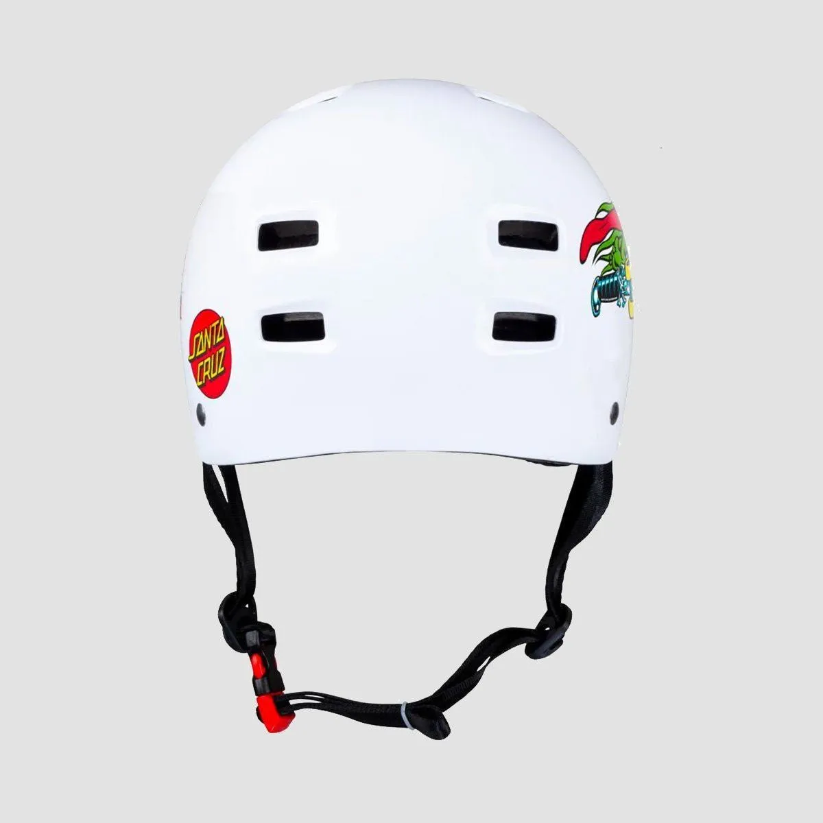 Bullet x Santa Cruz Slasher Skate/Bmx Helmet Gloss White - Kids