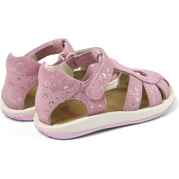 Camper Bicho Leather First Walker Sandals, Pastel Pink