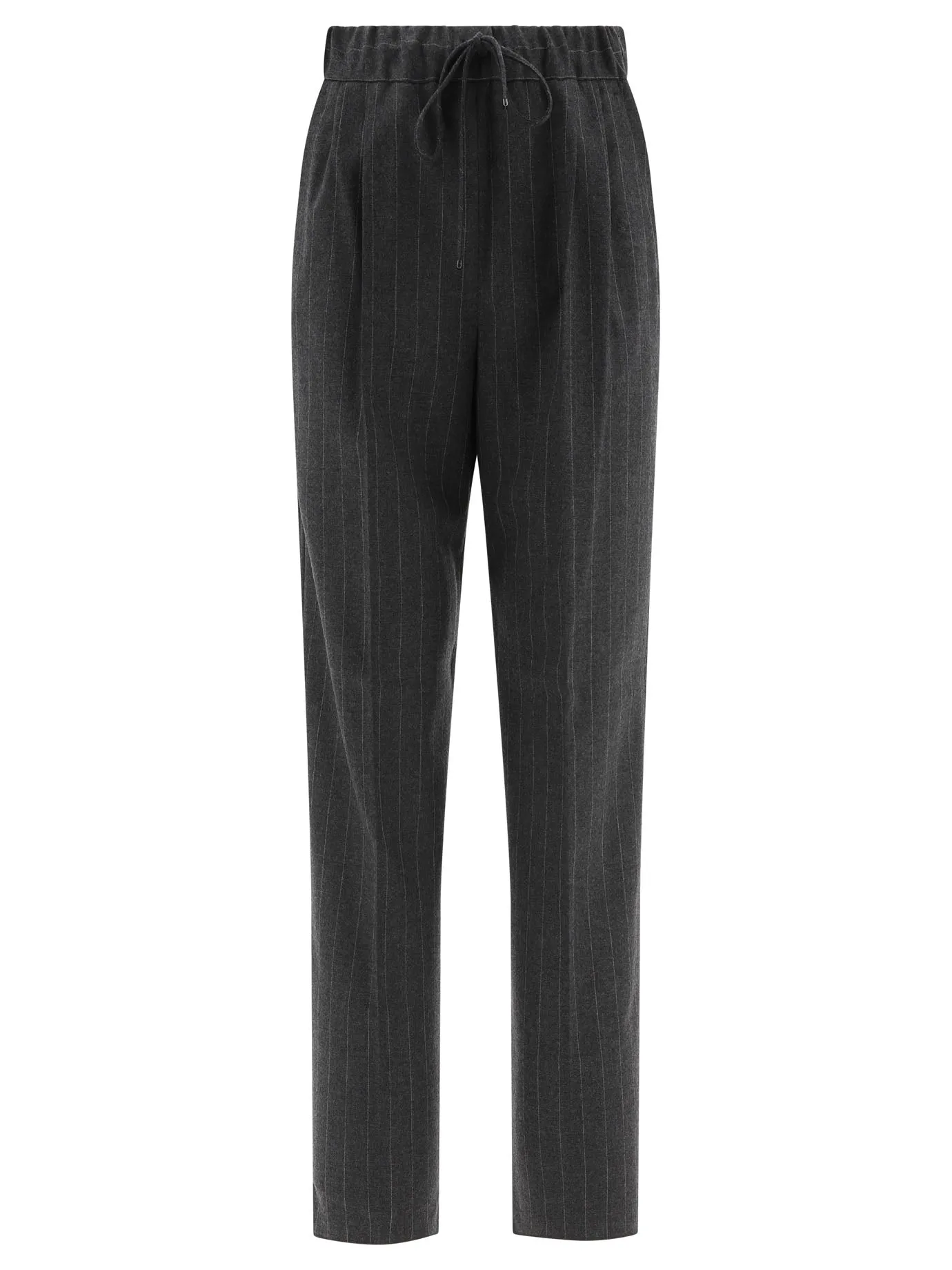 CASHMERE PINSTRIPED TROUSERS