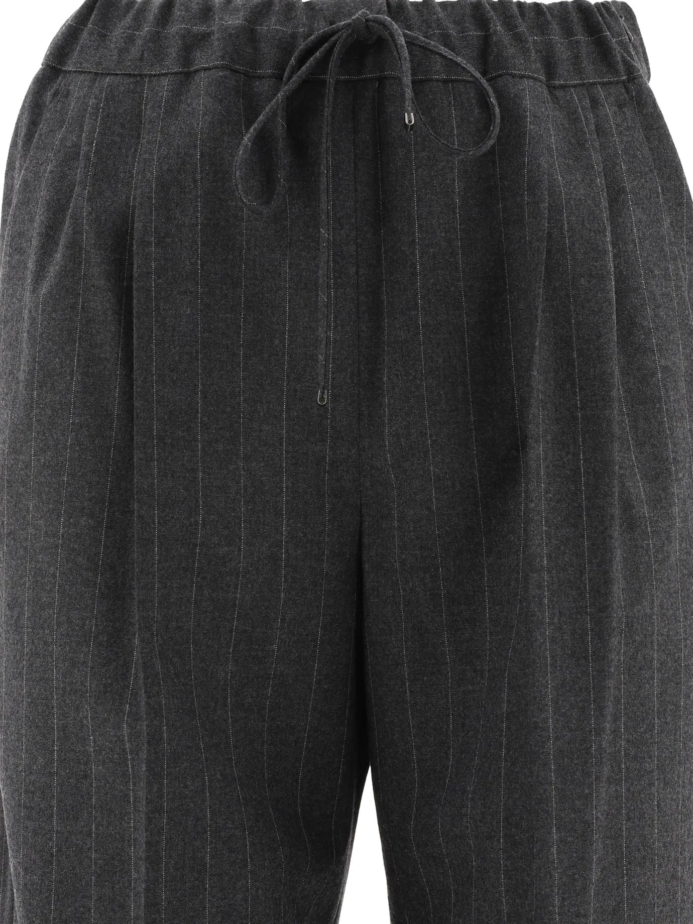 CASHMERE PINSTRIPED TROUSERS