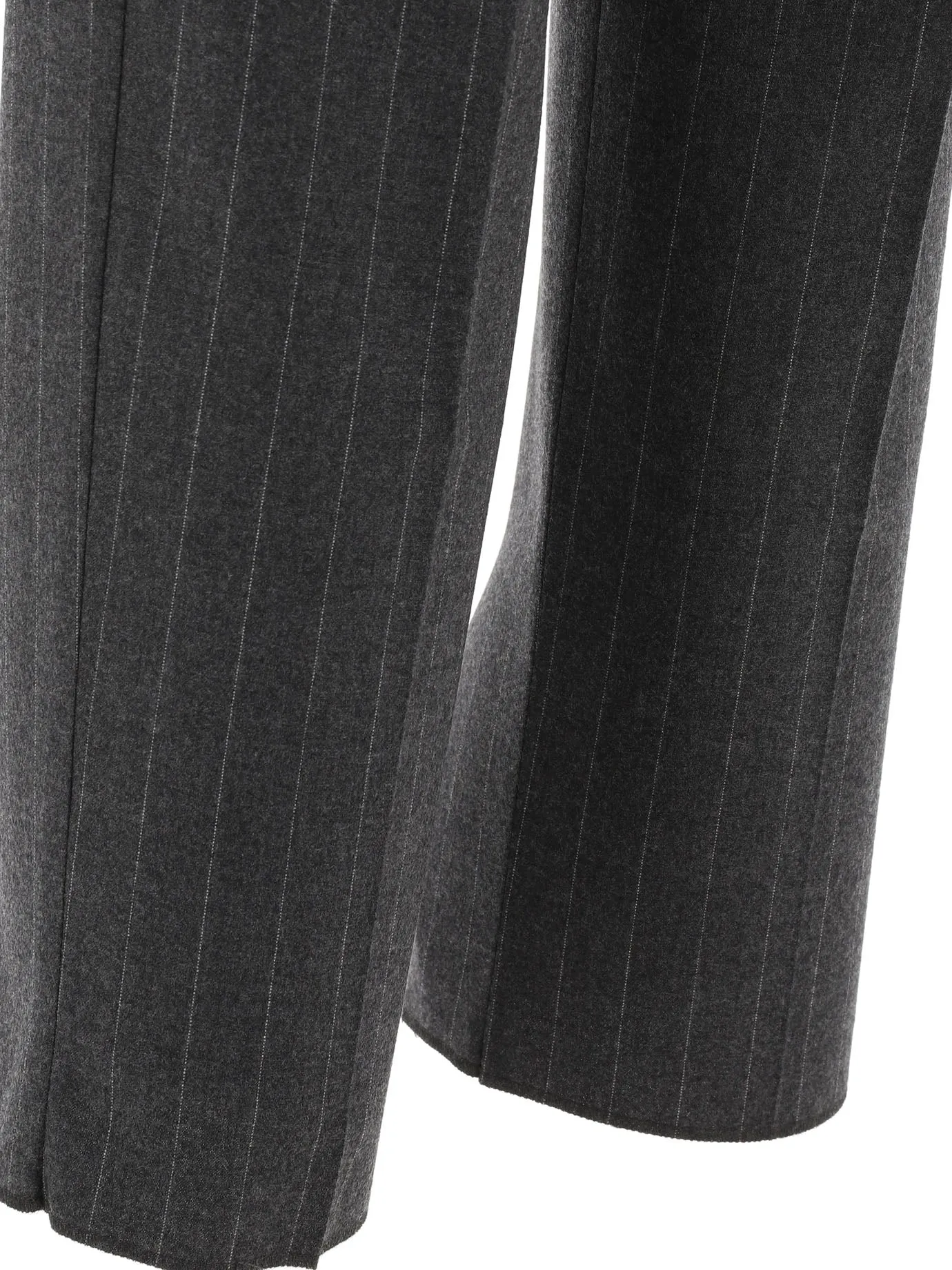 CASHMERE PINSTRIPED TROUSERS