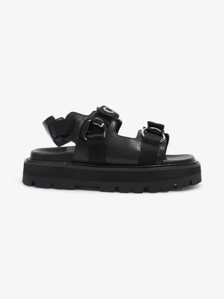 Celine Leo Sandals Black / White Leather EU 37 UK 4