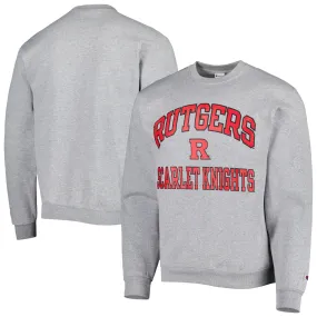 Champion Rutgers Scarlet Knights Heather Gray High Motor Pullover Sweatshirt