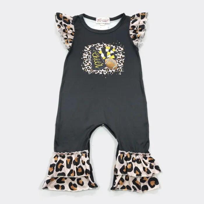 Cheetah Cheerleader Baby Romper