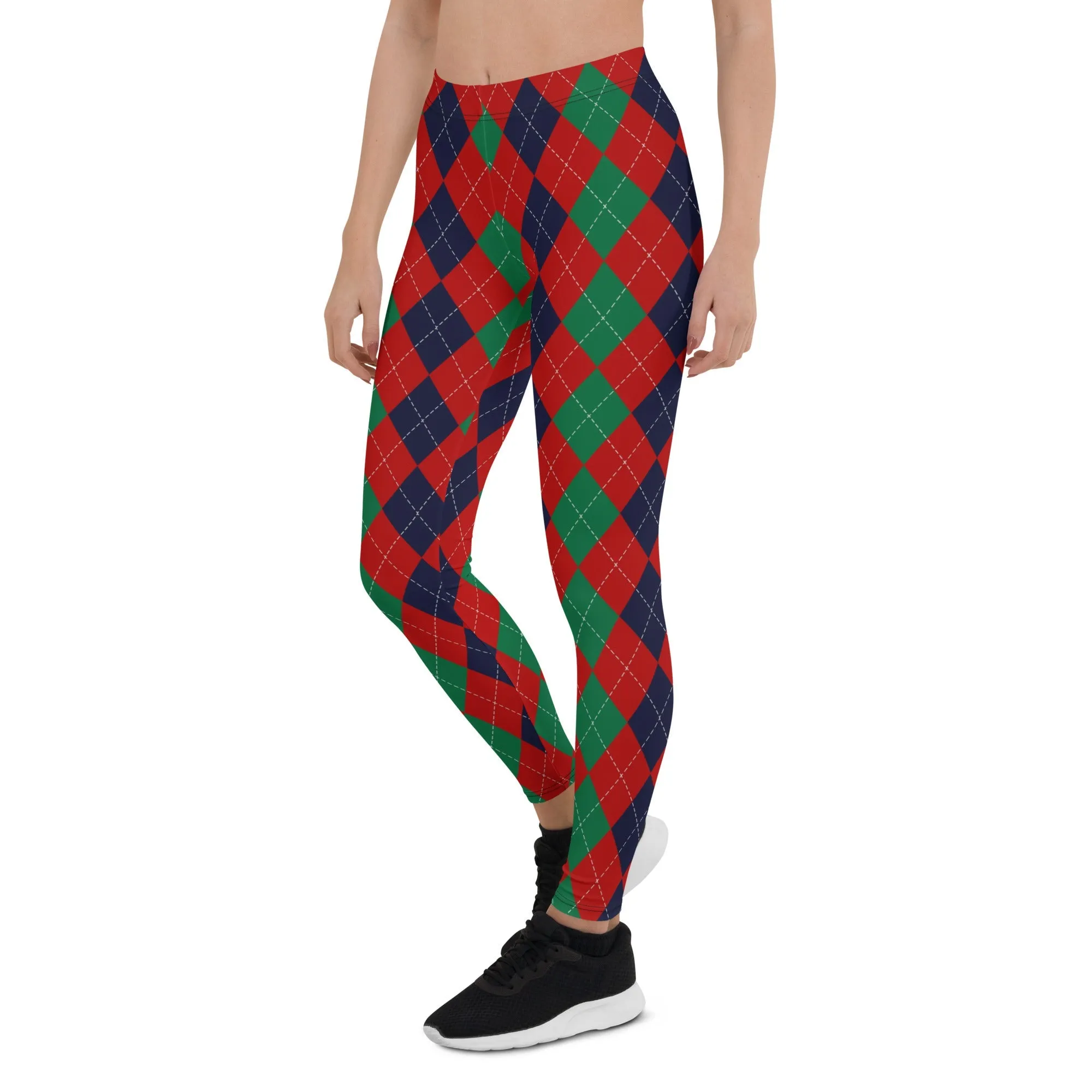 Christmas Argyle Leggings