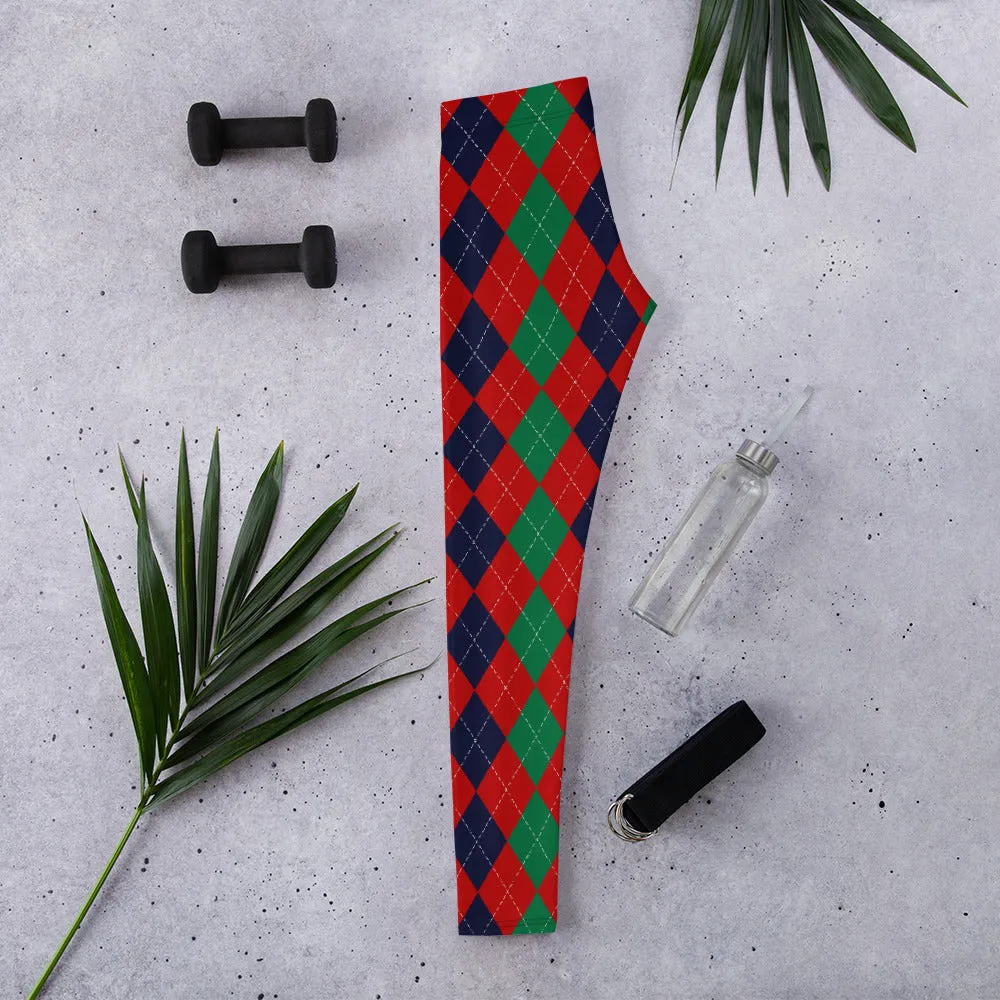 Christmas Argyle Leggings