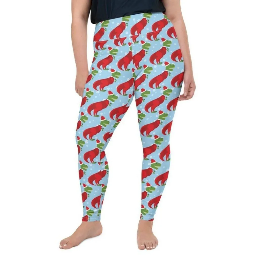 Christmassy Dinosaurs Plus Size Leggings