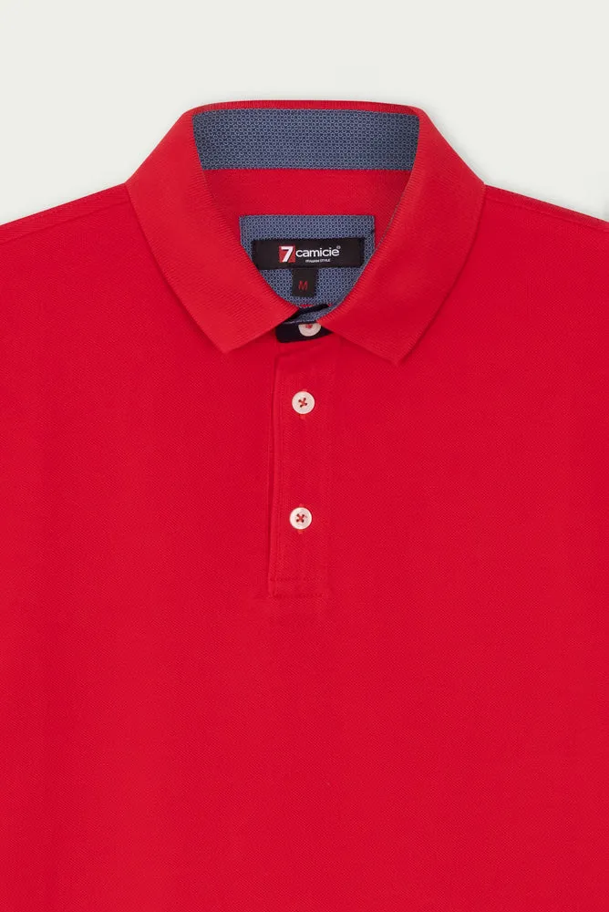 Cotton Man Polo Red