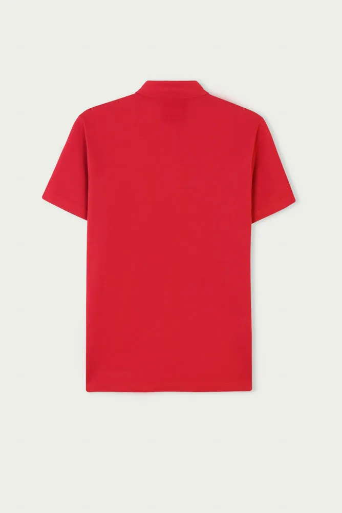 Cotton Man Polo Red