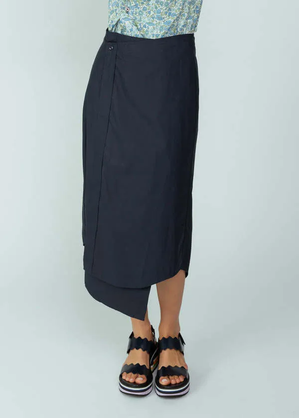 Cotton Skirt - Navy