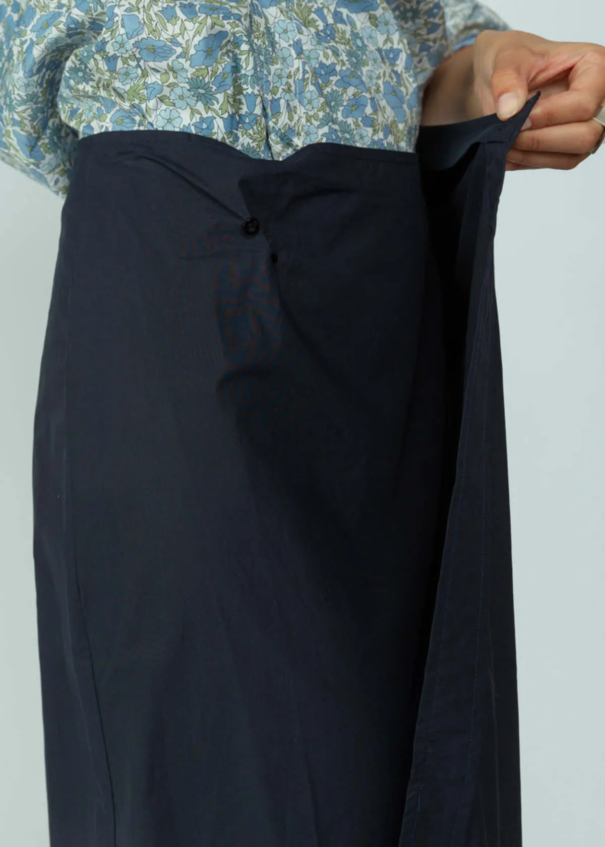 Cotton Skirt - Navy