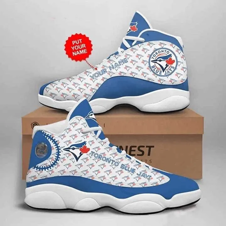 Custom Name Mlb Toronto Blue Jays Football  JD13 Sneakers For Men Women