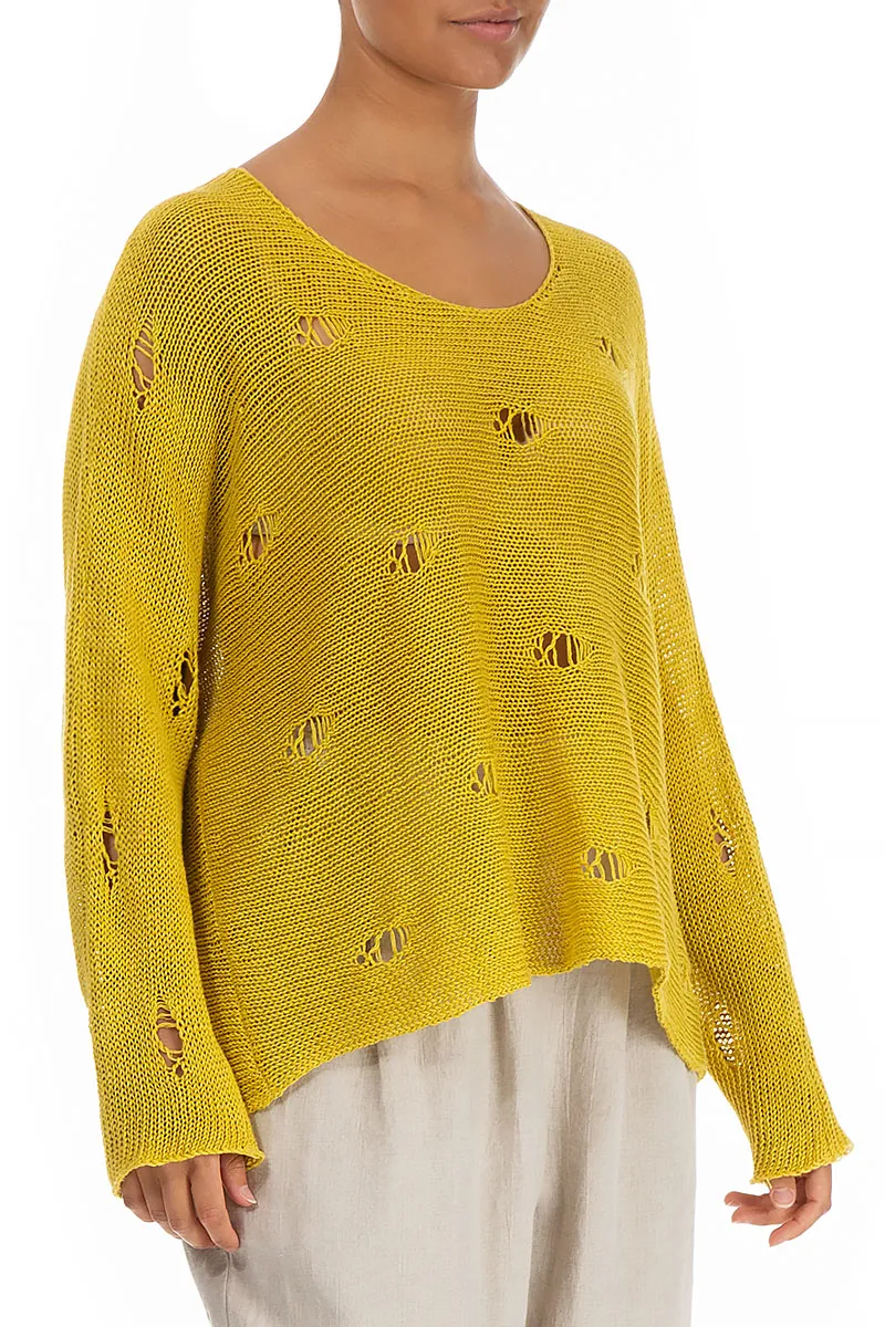 Cut Out Honey Linen Jumper