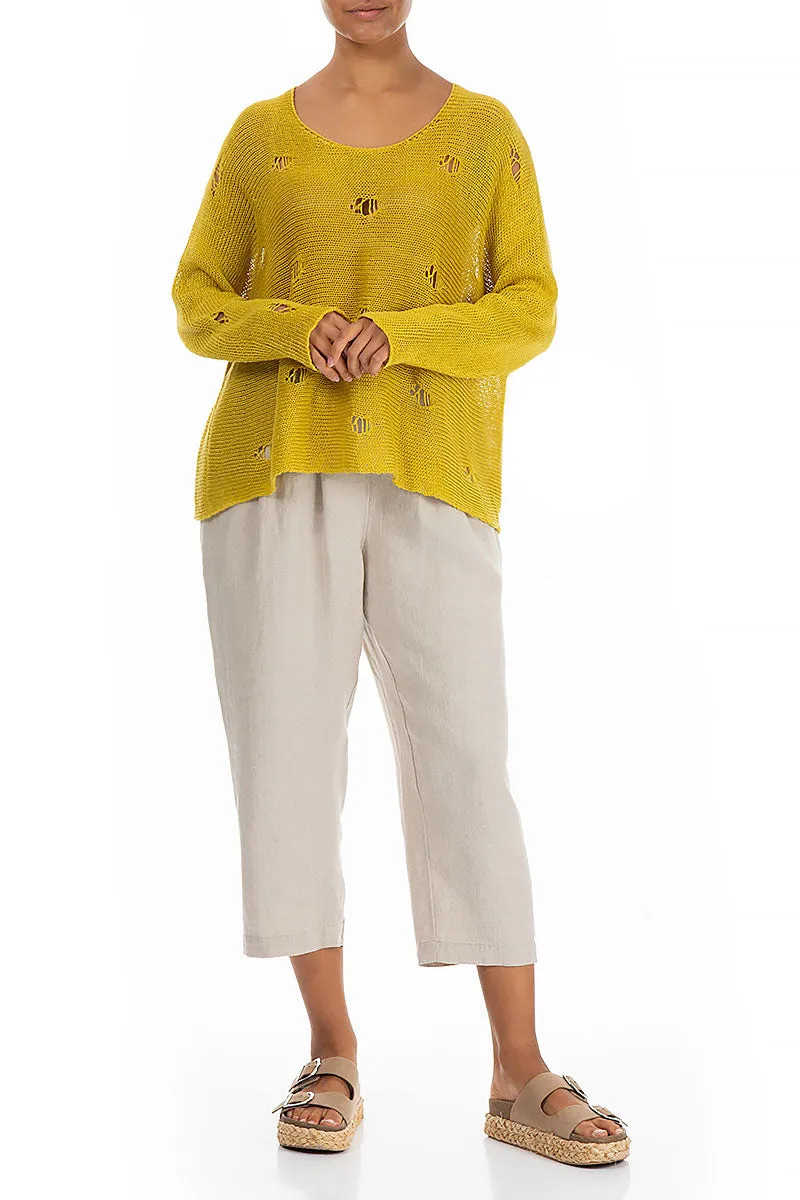 Cut Out Honey Linen Jumper