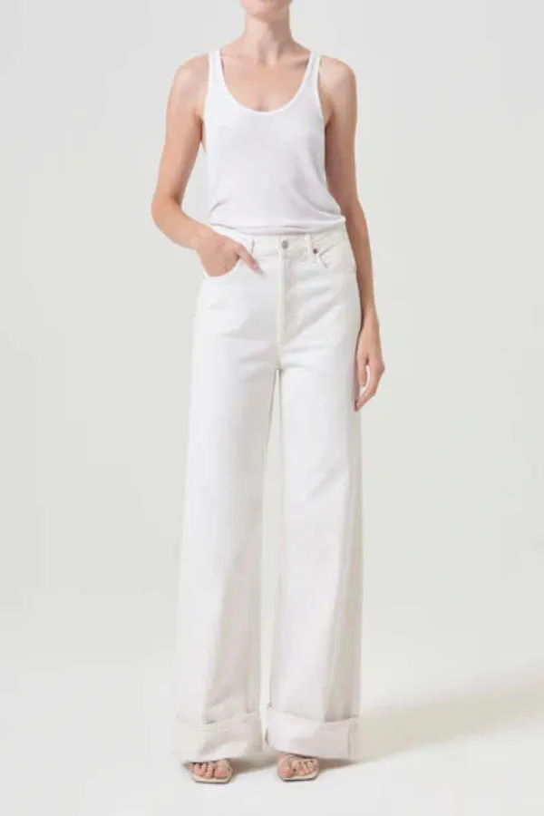 Dame High Rise Wide Leg Jeans - Fortune Cookie