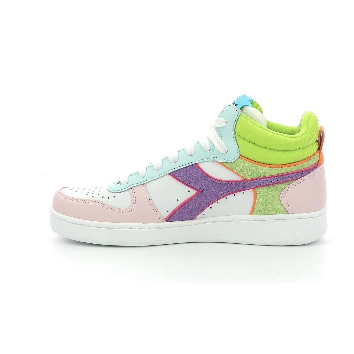 Diadora - Sneakers Haut Magic Bas Dem W - White/Potpourri/Blue Gra - Femme