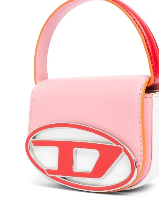 Diesel Kids   1DR Logo leather top handle bag 