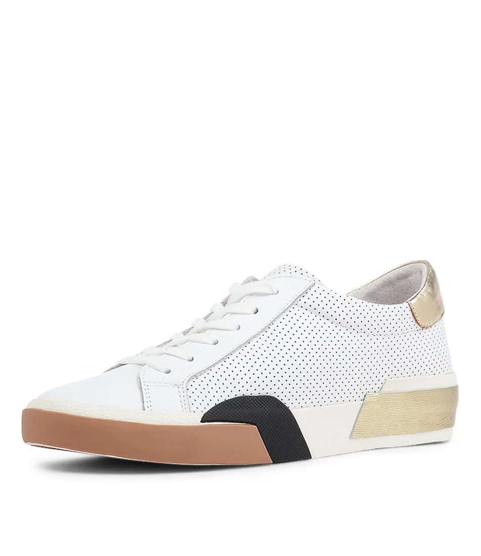 DJANGO & JULIETTE Andren White Gold Leather Sneakers