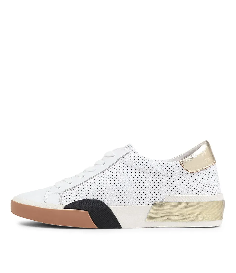 DJANGO & JULIETTE Andren White Gold Leather Sneakers