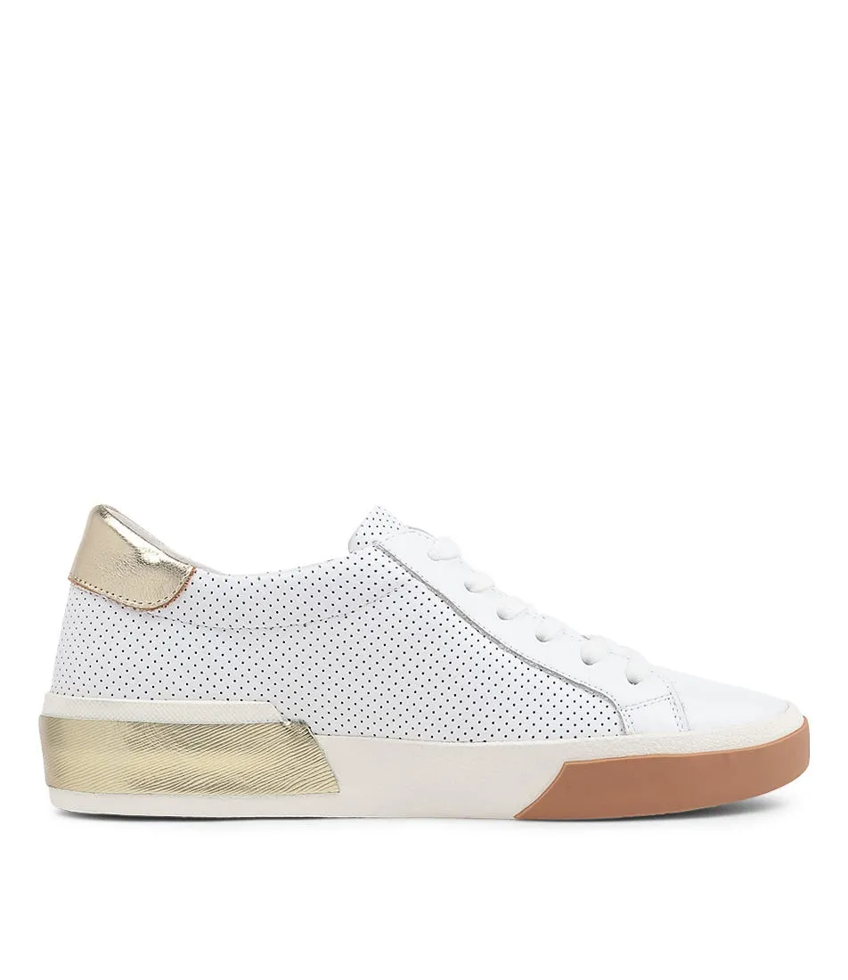 DJANGO & JULIETTE Andren White Gold Leather Sneakers