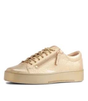 DJANGO & JULIETTE Laila Gold Croco Leather Sneakers Gs