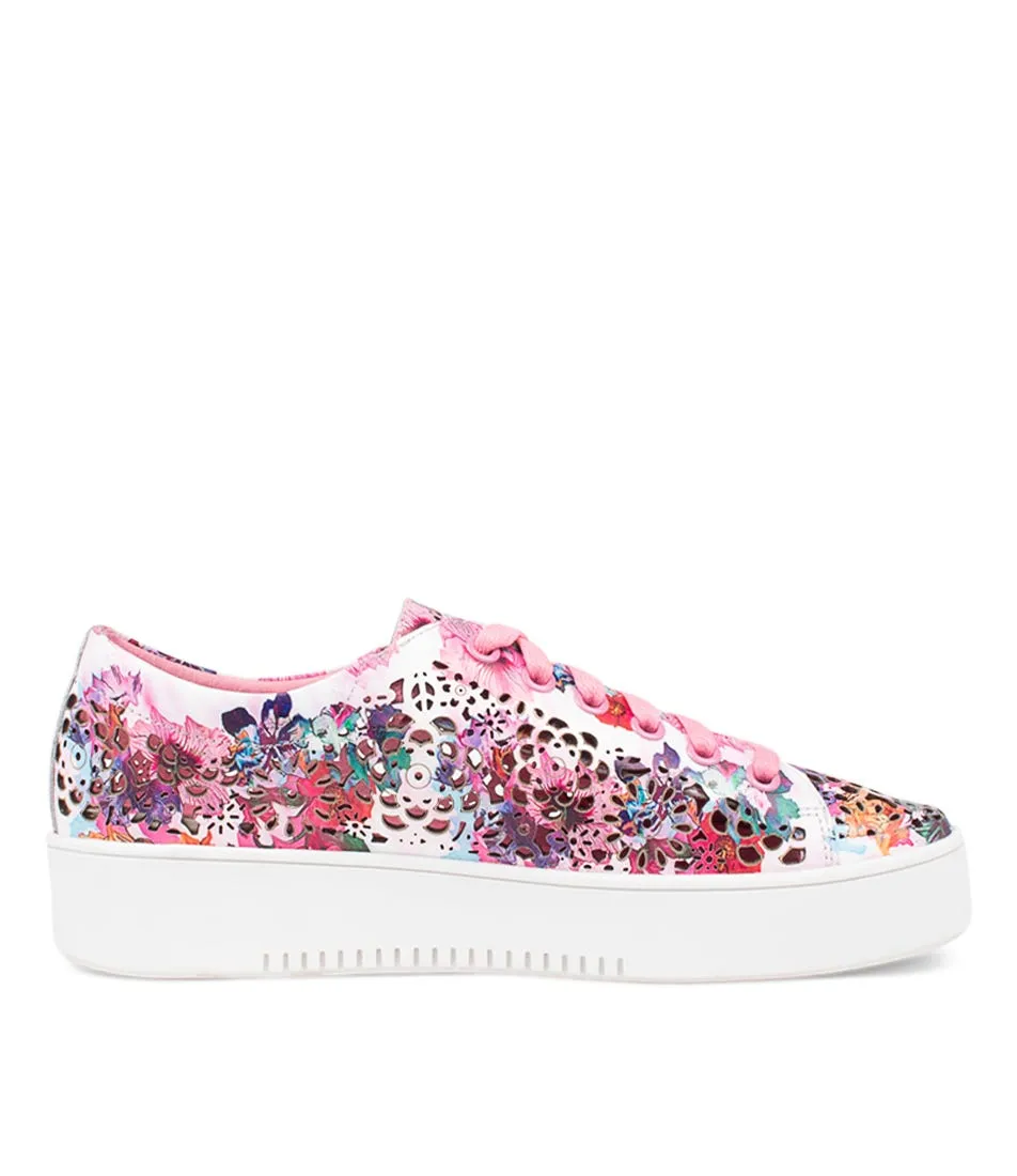 DJANGO & JULIETTE Leitha Poppy Print Leather Sneakers