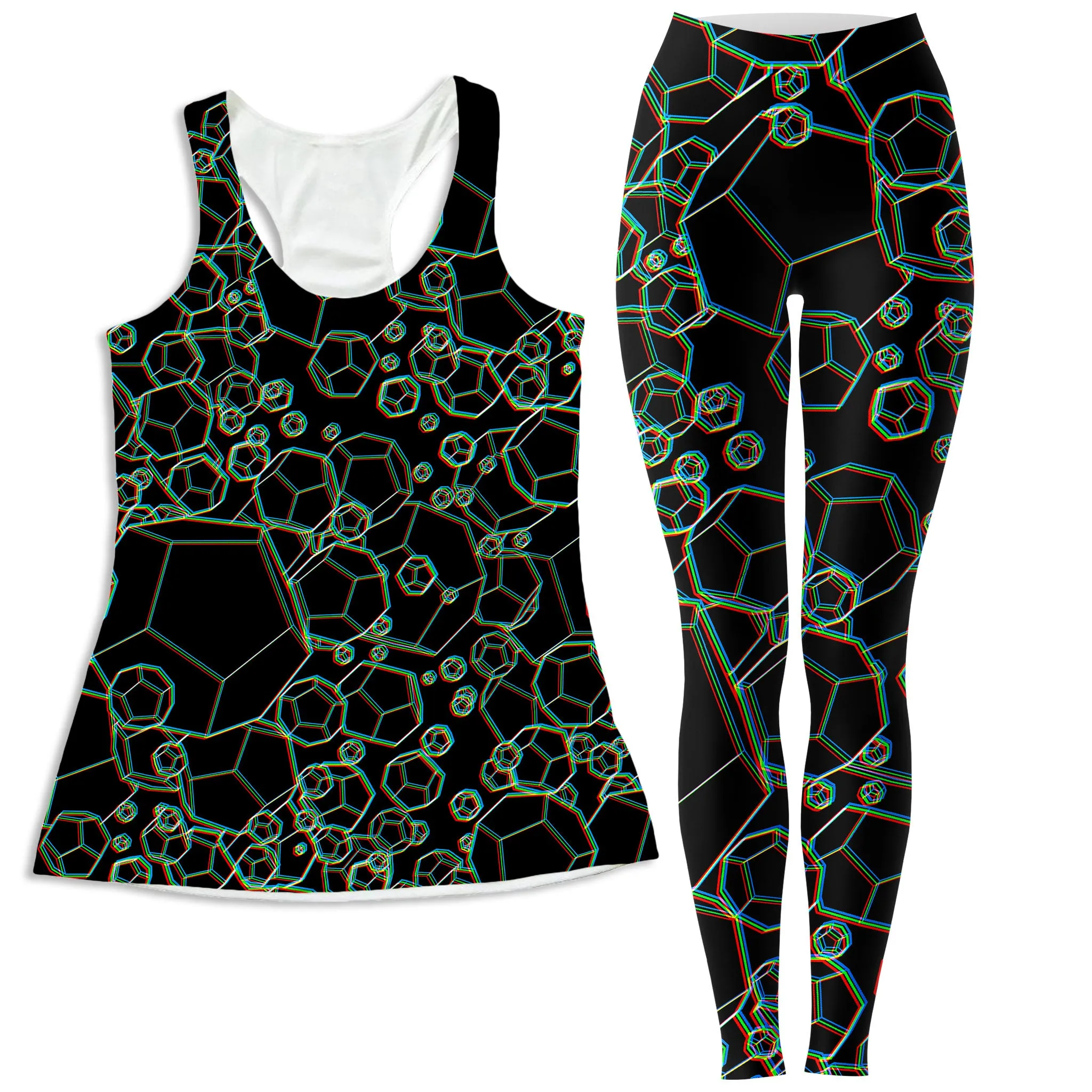 Dodecahedron Madness Glitch Women's Tank and Leggings Combo