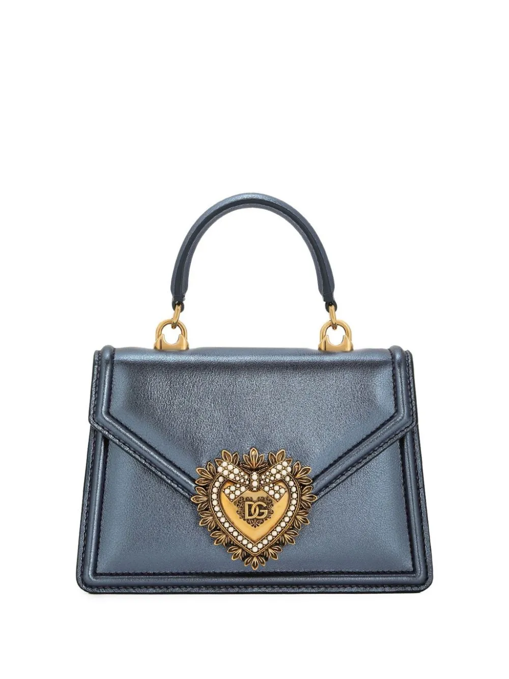 Dolce & Gabbana small Devotion leather bag - Blue