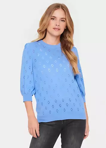 Doony Short Sleeve Crew Neck Pullover by Saint Tropez | Look Again