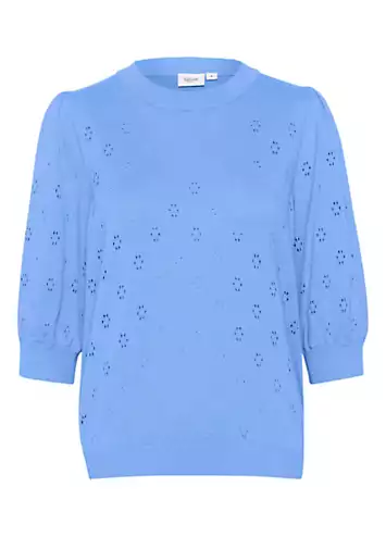 Doony Short Sleeve Crew Neck Pullover by Saint Tropez | Look Again