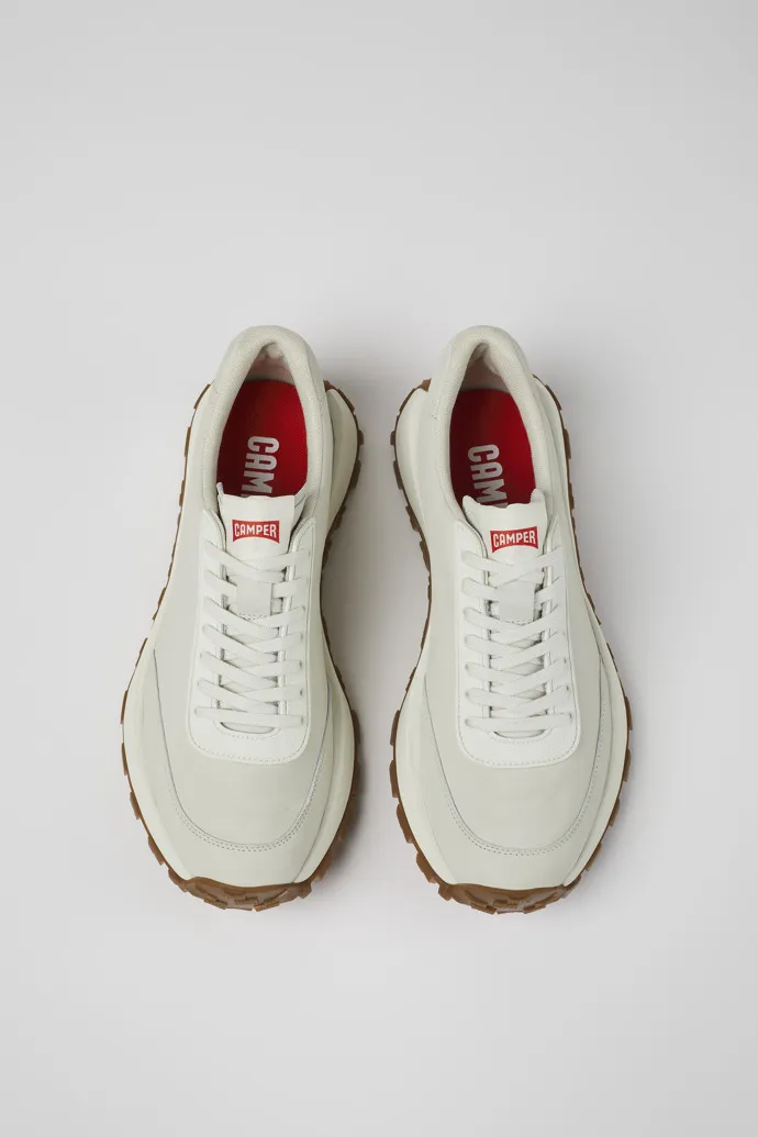 Drift Trail VIBRAM White non-dyed leather sneakers for men