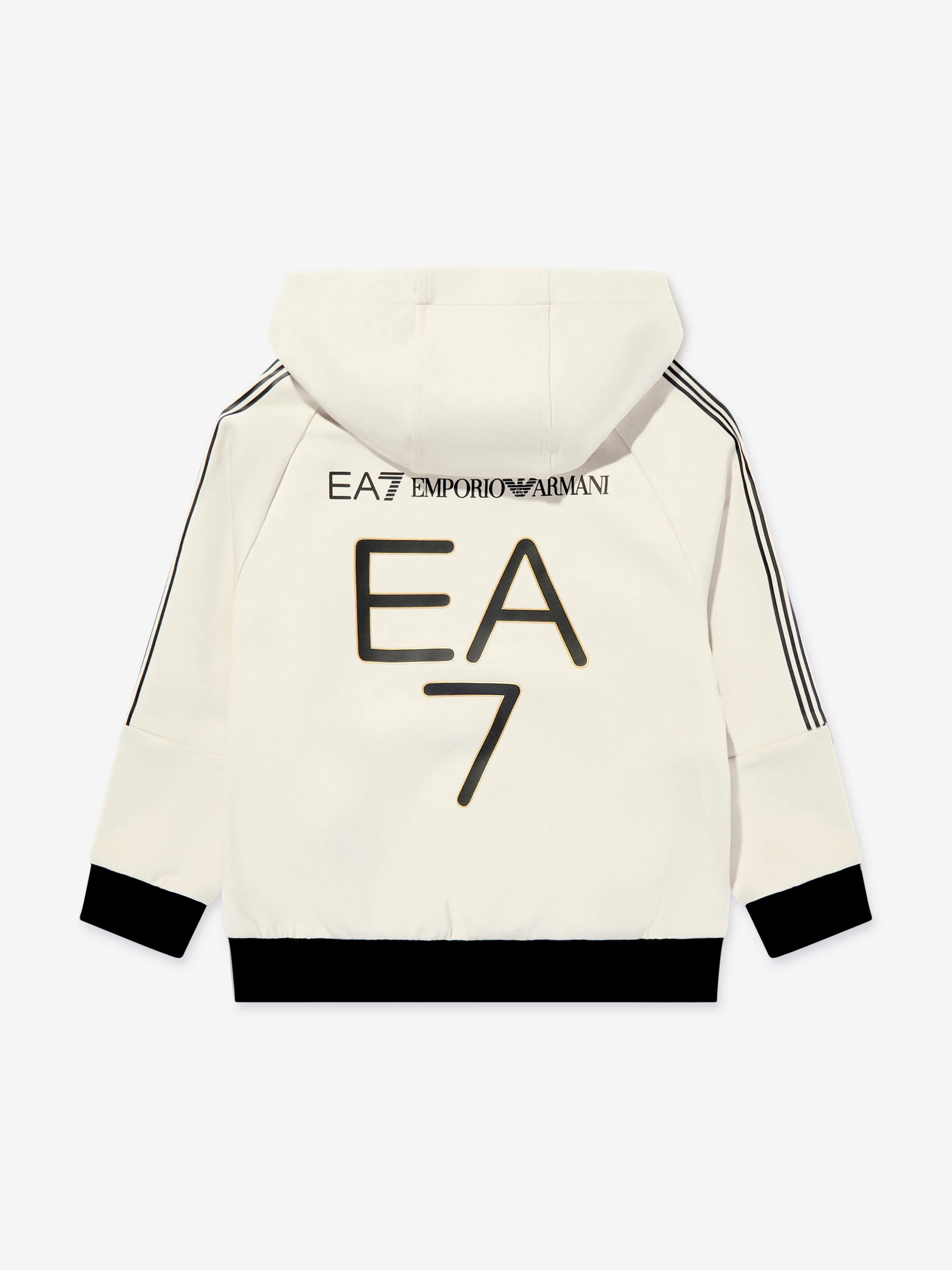 EA7 Emporio Armani Boys Anniversary Hoodie in Beige