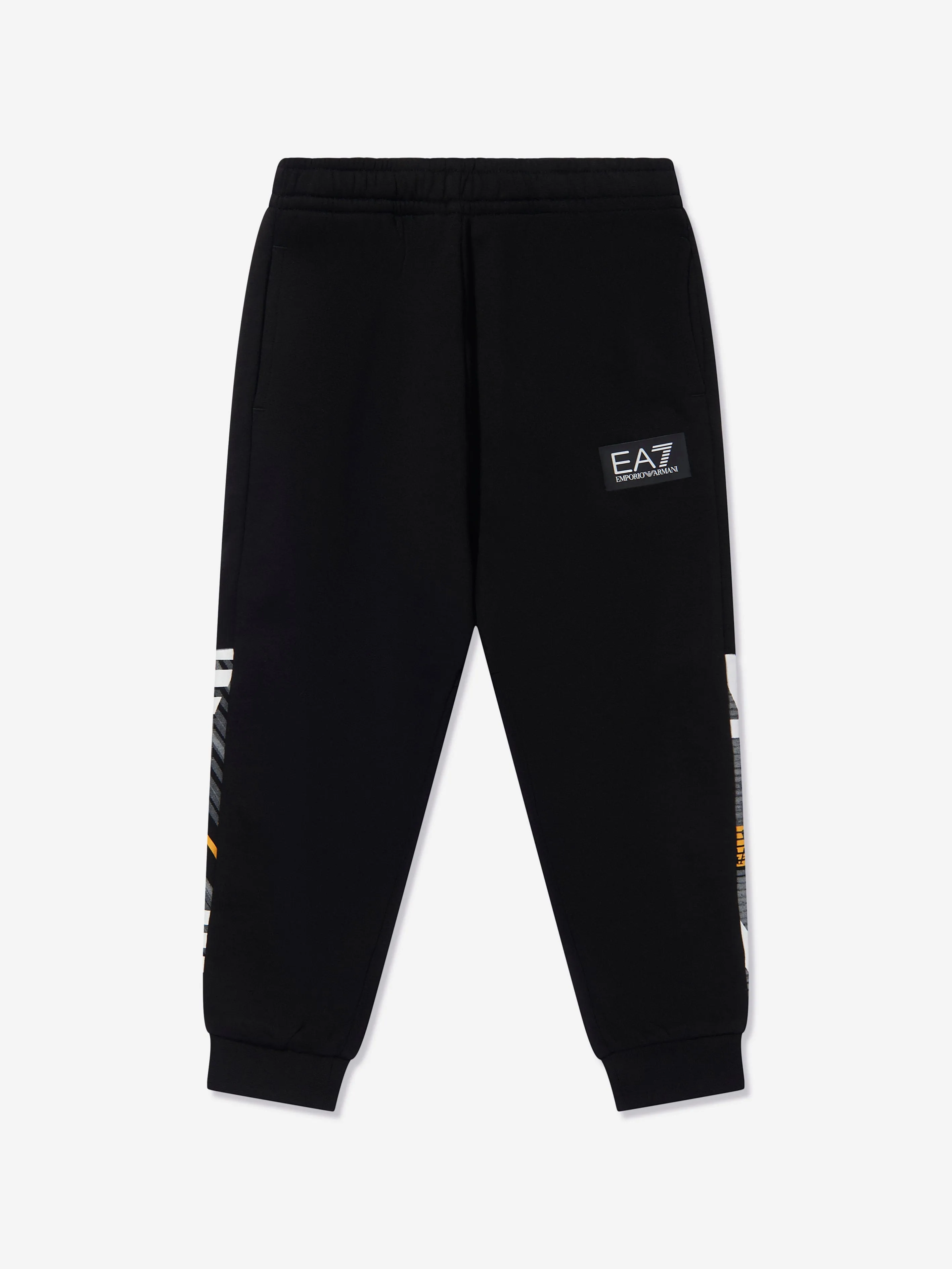 EA7 Emporio Armani Boys Graphic Side Joggers in Black