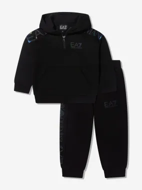 EA7 Emporio Armani Boys Logo Tracksuit in Black