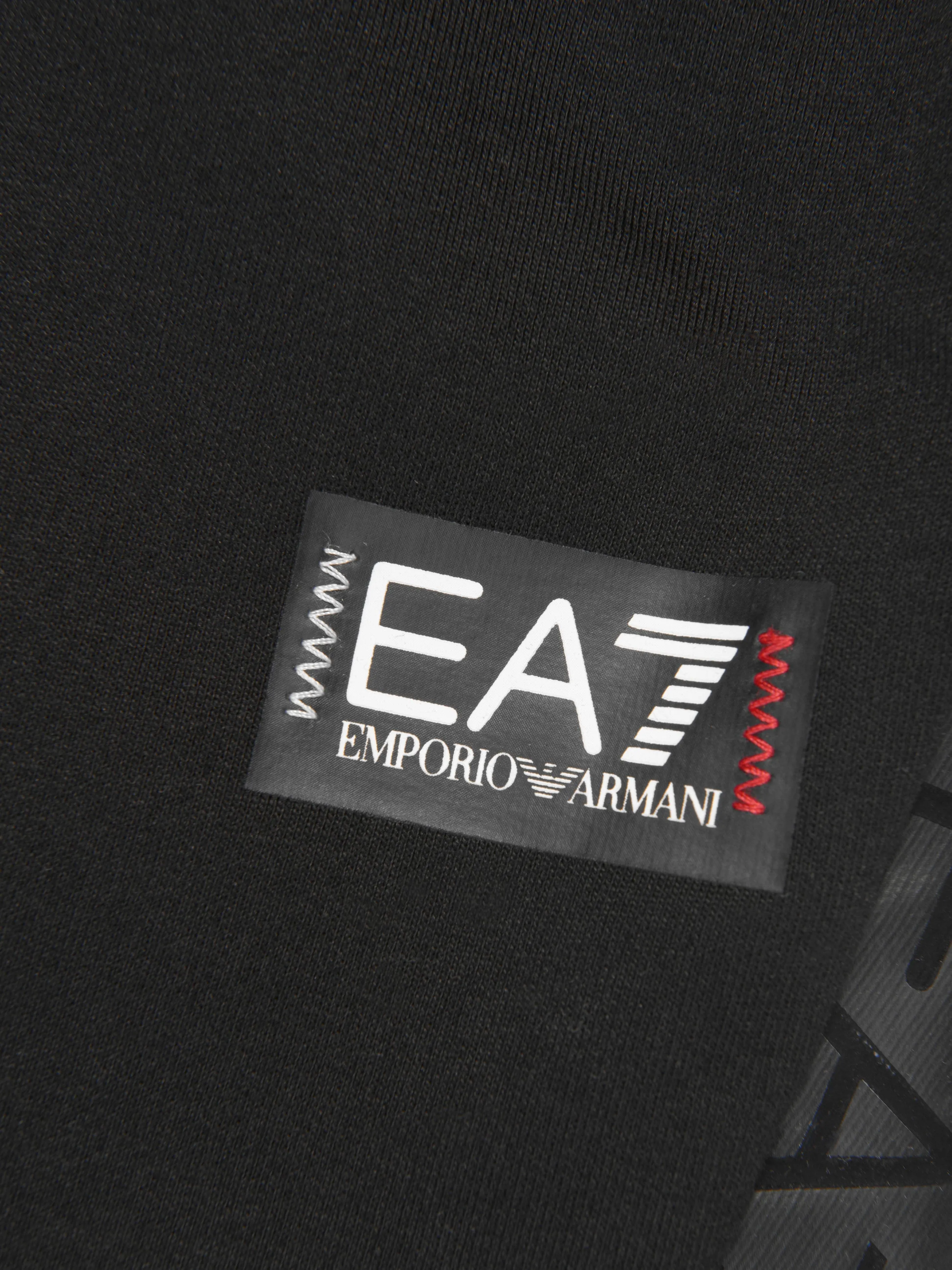 EA7 Emporio Armani Boys Train Logo Tape Joggers in Black