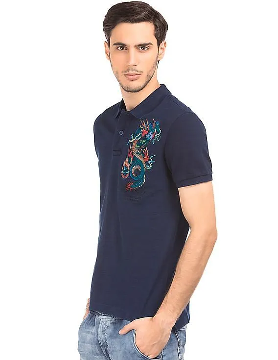 Ed Hardy Embroidered Pique Polo Shirt