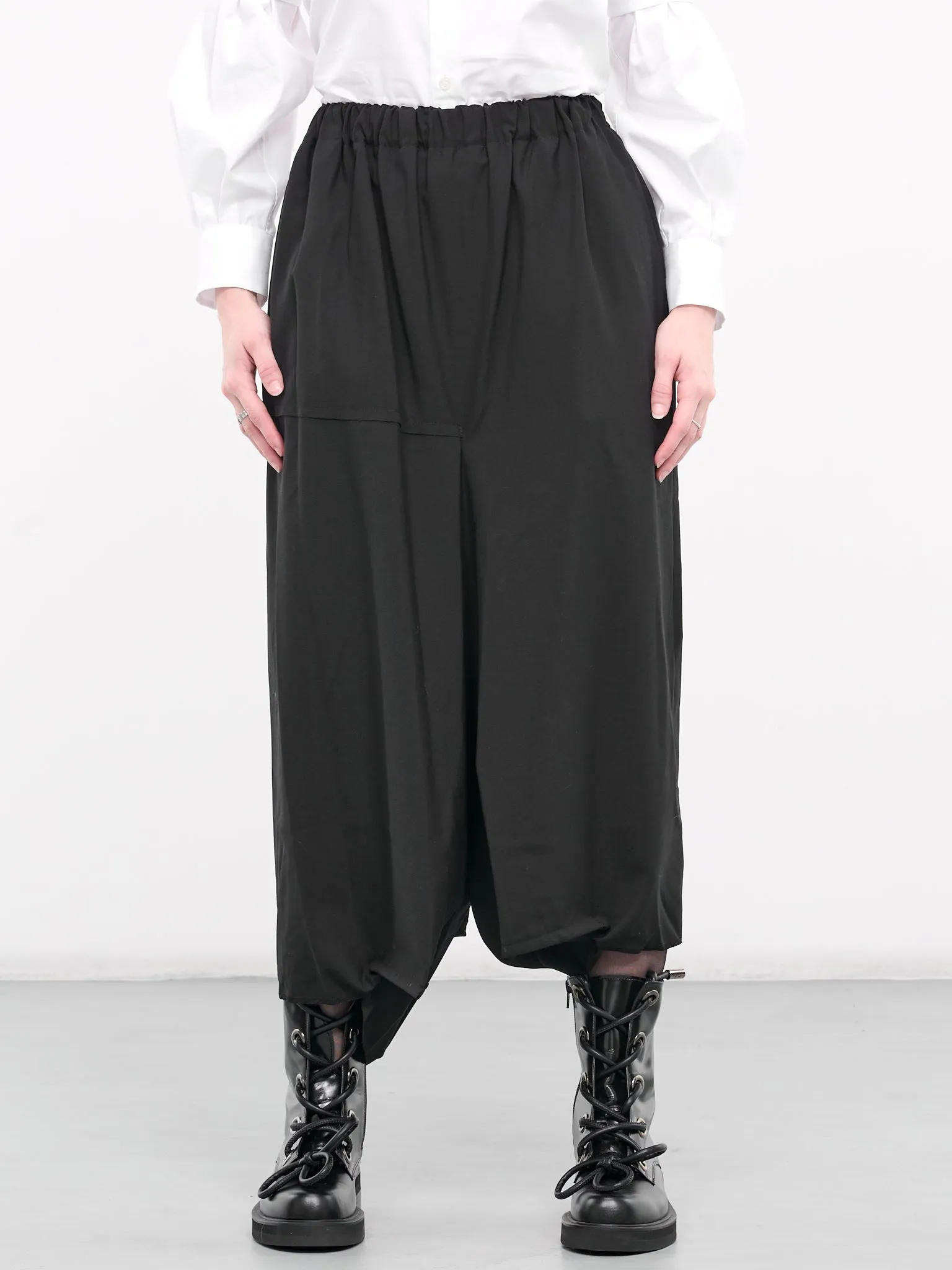 Elasticated Drape Trousers (GM-P003-BLACK)