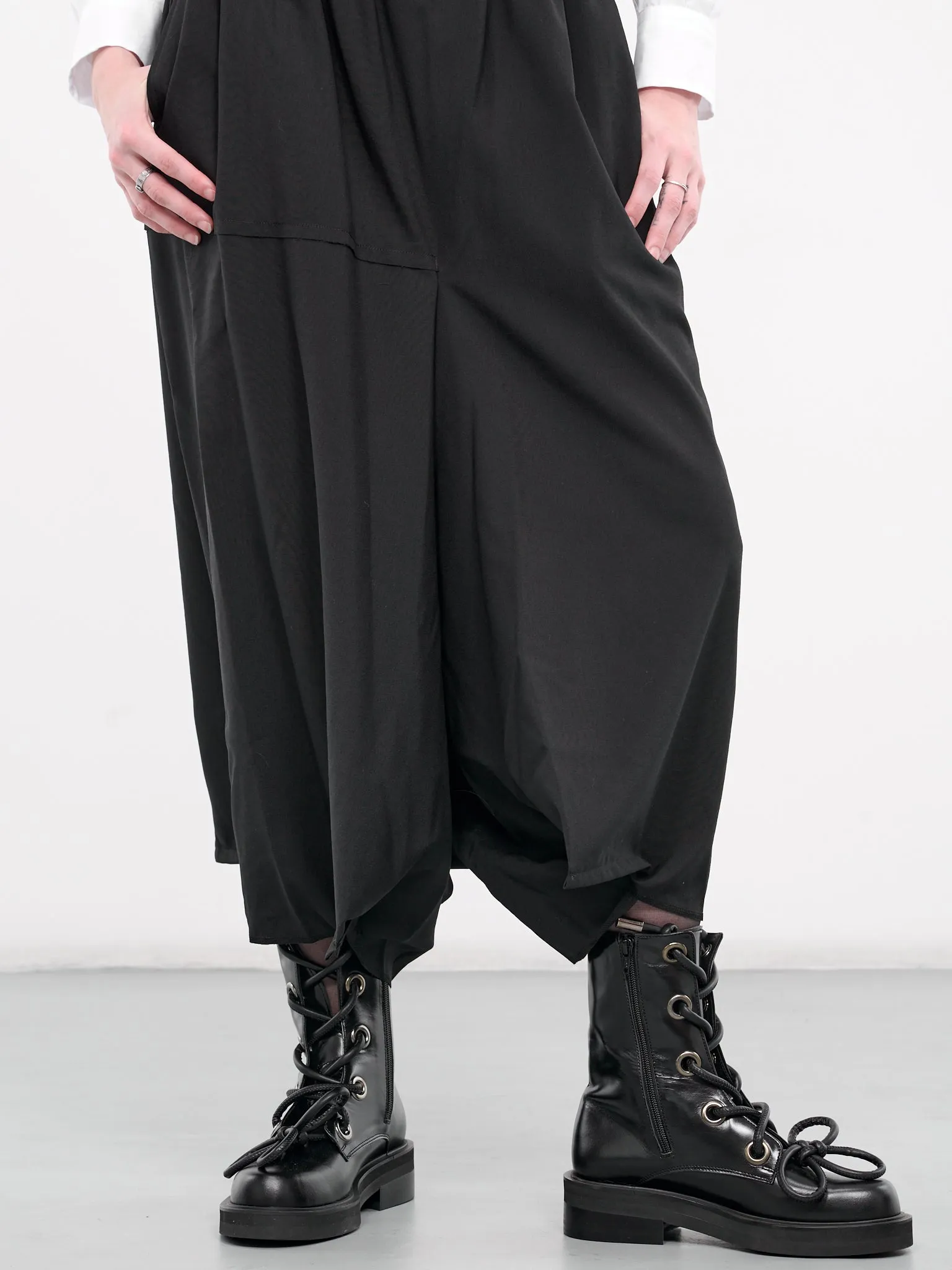 Elasticated Drape Trousers (GM-P003-BLACK)