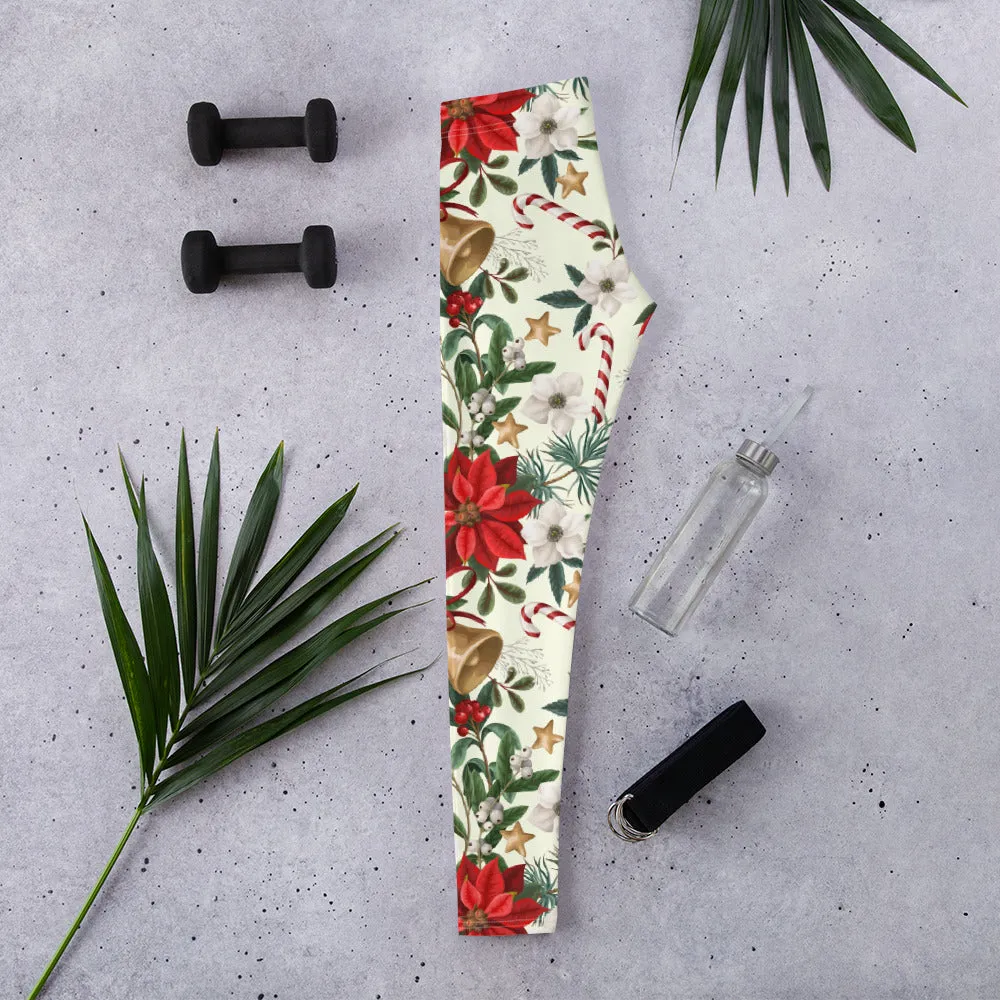 Festive Floral Delight Leggings