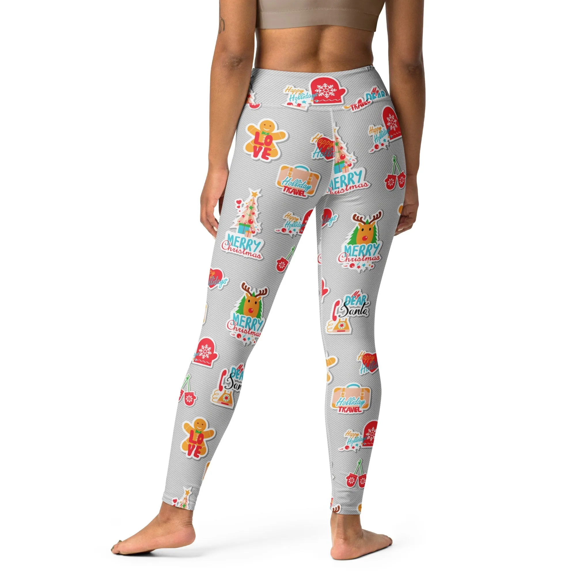 Festive Stickers Yoga Leggings