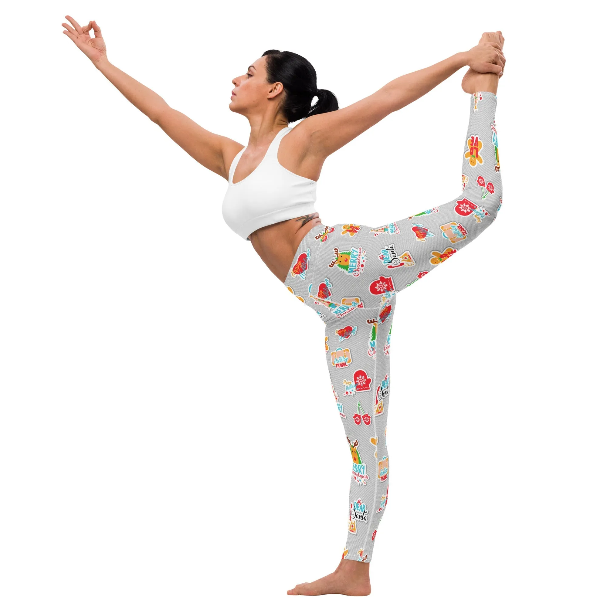 Festive Stickers Yoga Leggings