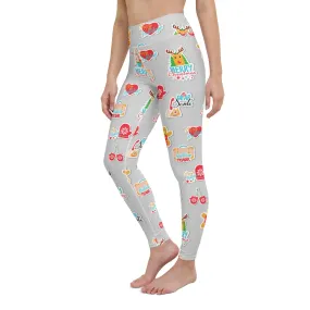 Festive Stickers Yoga Leggings