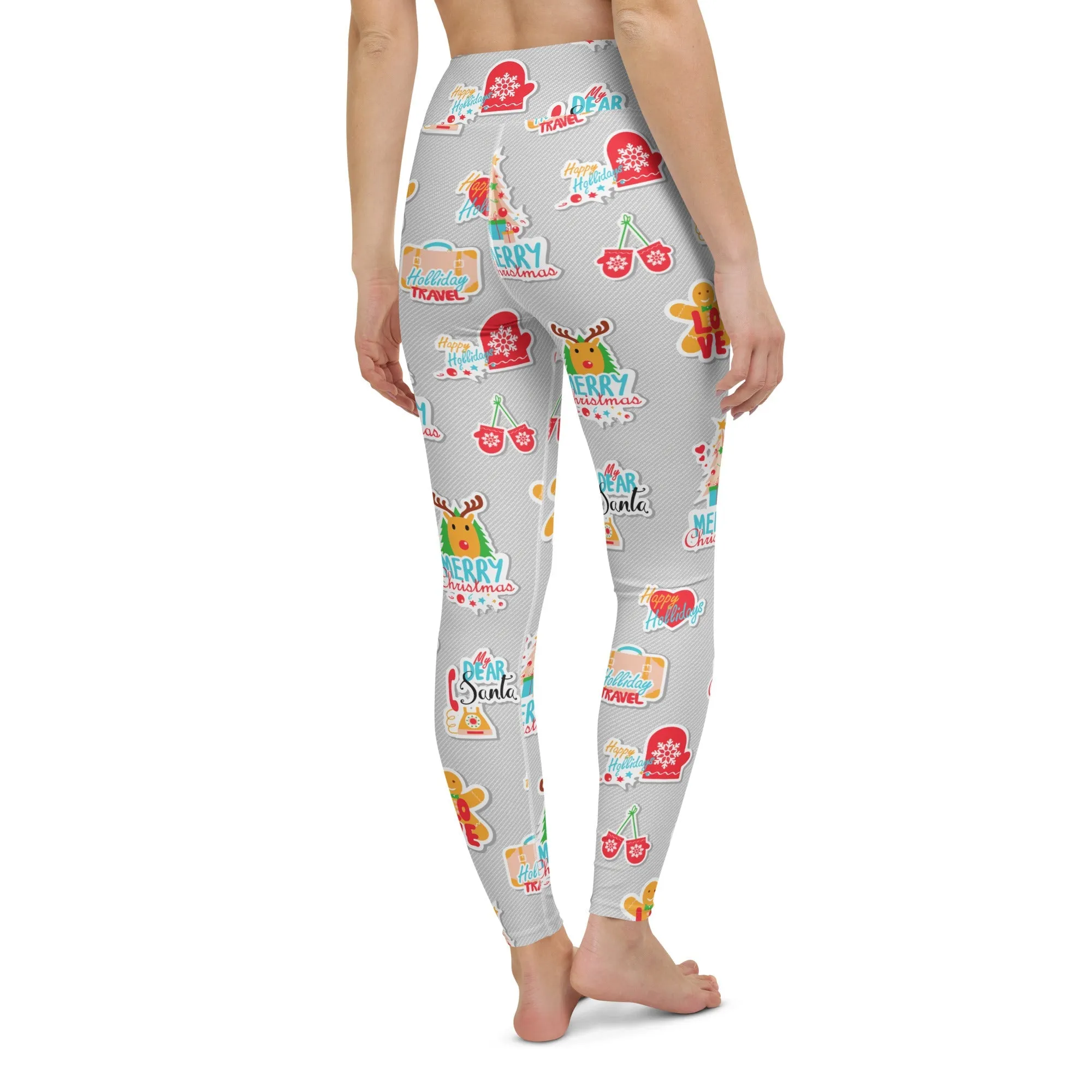 Festive Stickers Yoga Leggings