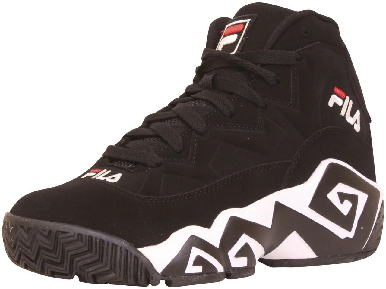 Fila Men's MB Sneakers High Top Black/White/Red Sz: 10 1VB90140