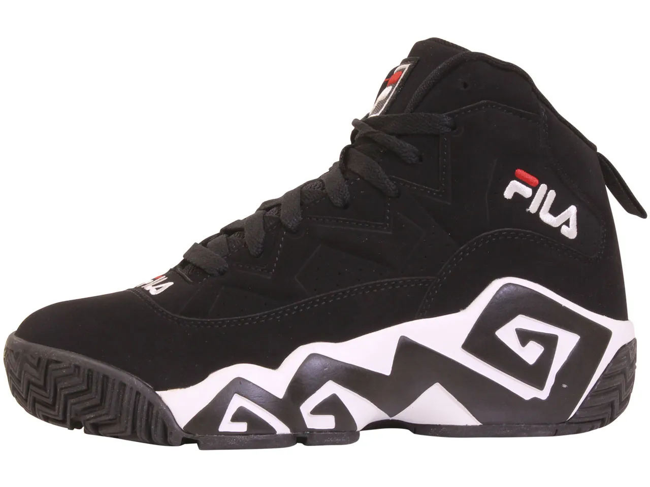 Fila Men's MB Sneakers High Top Black/White/Red Sz: 10 1VB90140