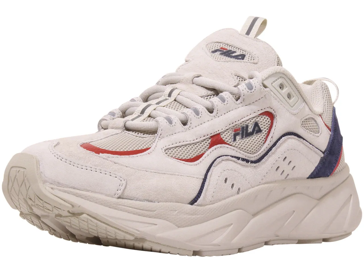 Fila Men's Trigate Running Sneakers Gardenia/Navy/Red Sz: 8.5