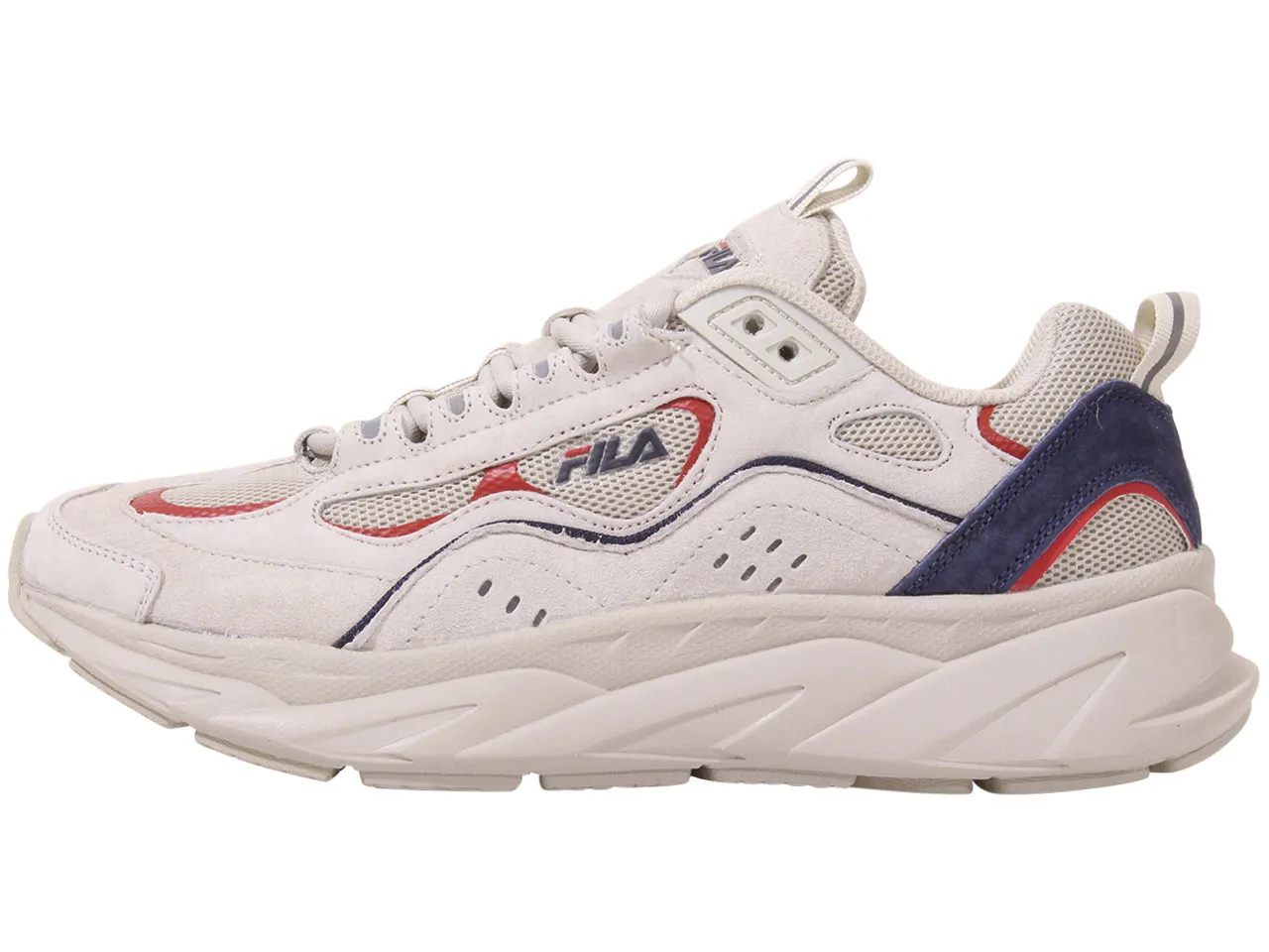 Fila Men's Trigate Running Sneakers Gardenia/Navy/Red Sz: 8.5