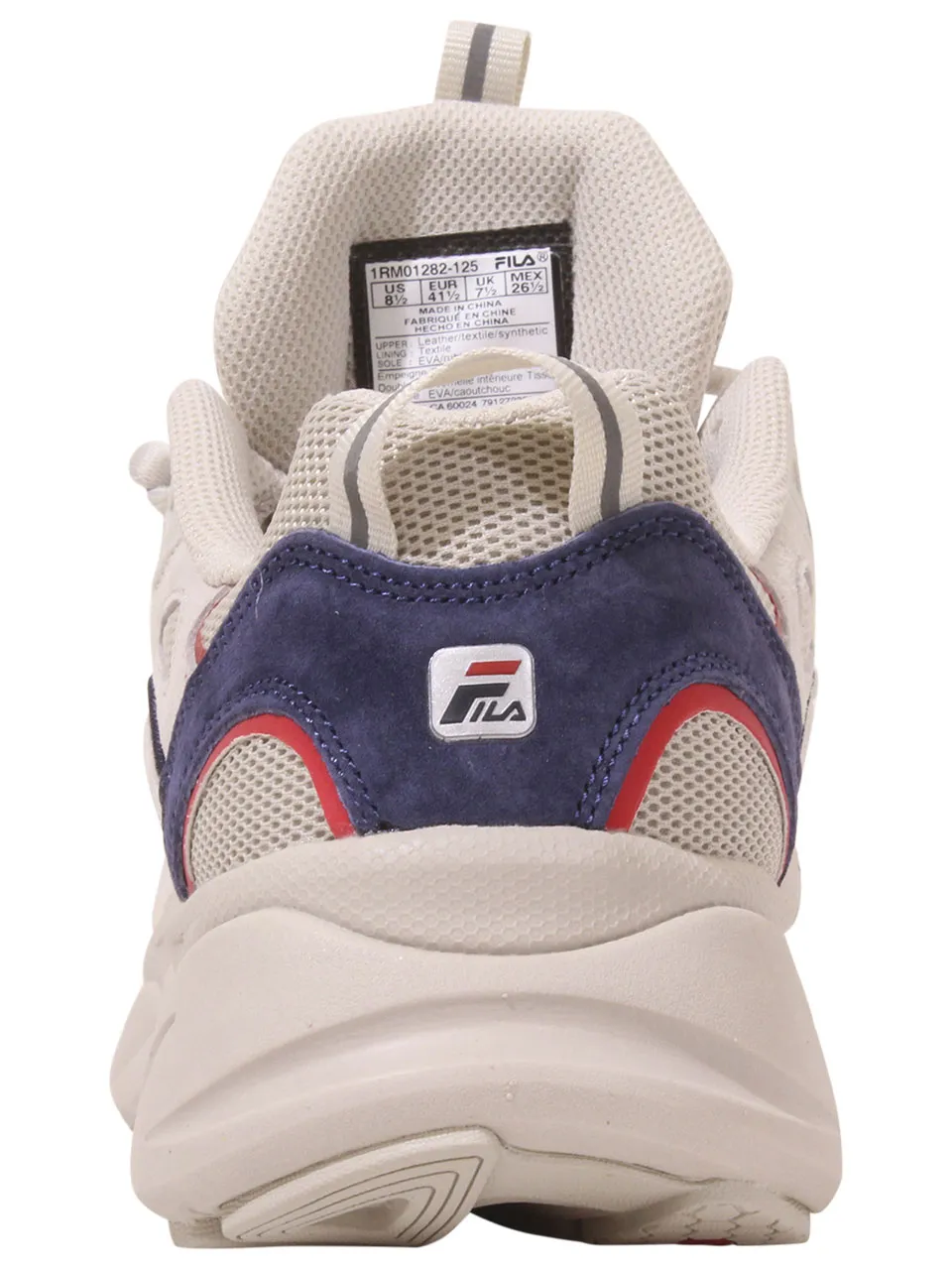 Fila Men's Trigate Running Sneakers Gardenia/Navy/Red Sz: 8.5