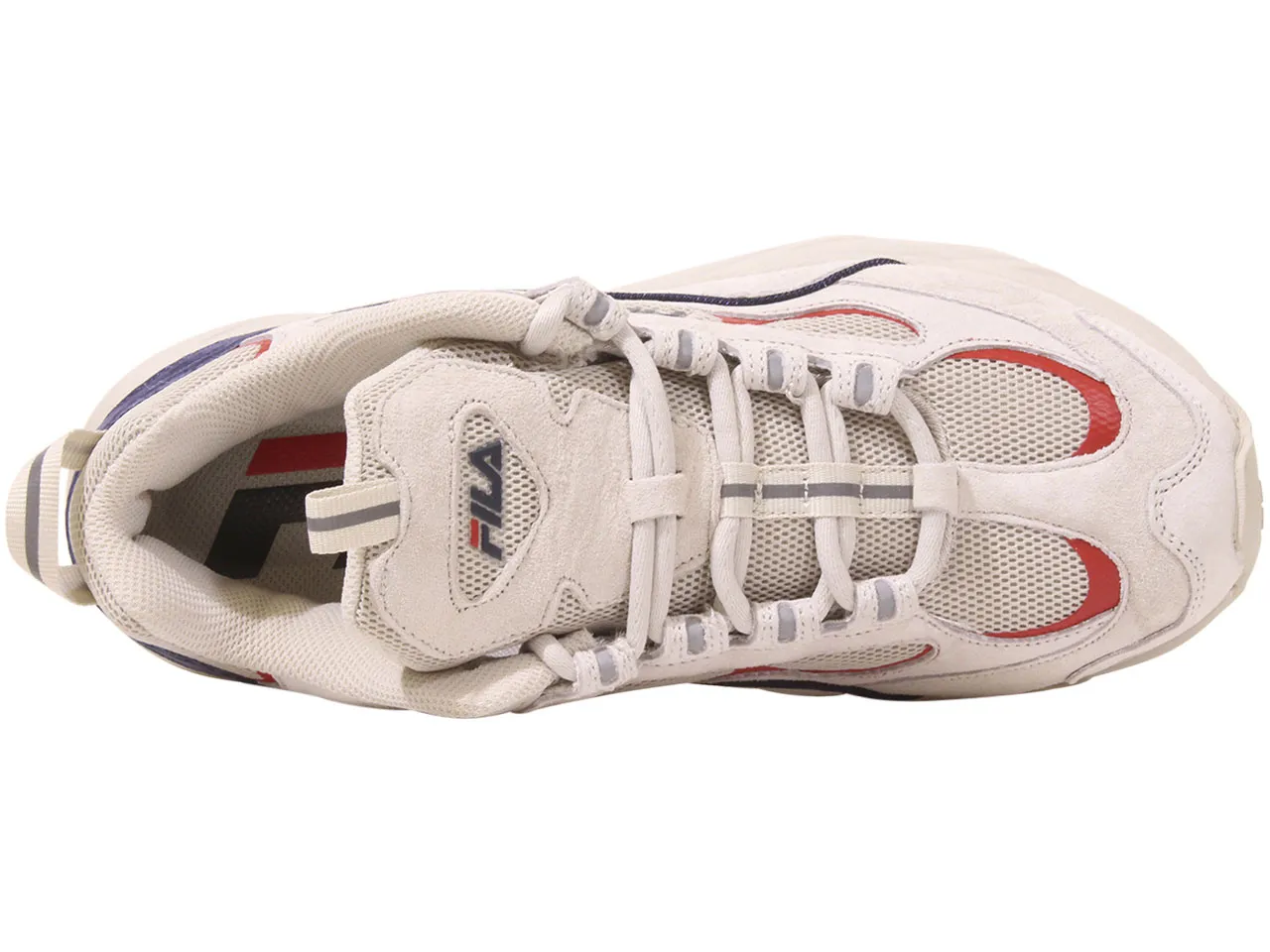 Fila Men's Trigate Running Sneakers Gardenia/Navy/Red Sz: 8.5