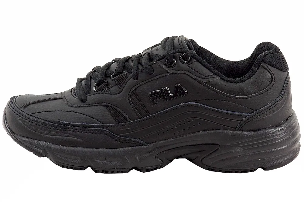 Fila Women's Memory Workshift Sneakers Slip Resistant Trainers Black Sz: 7.5